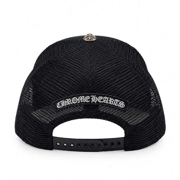 Chrome Hearts Cemetery Calf Hair Trucker Hat Black