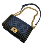 Load image into Gallery viewer, Chanel Bicolor Boy Flap Bag Quilted Lambskin (Like new) B69319.1273
