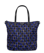 Load image into Gallery viewer, Prada Blue Tessuto Stampato Satchel Pony Style (Like new) RMVTHW4
