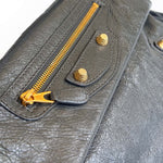 Load image into Gallery viewer, Balenciaga Lambskin Leather Giant Gold Envelope Clutch Bag (Pre-owned) 8HMT4TC
