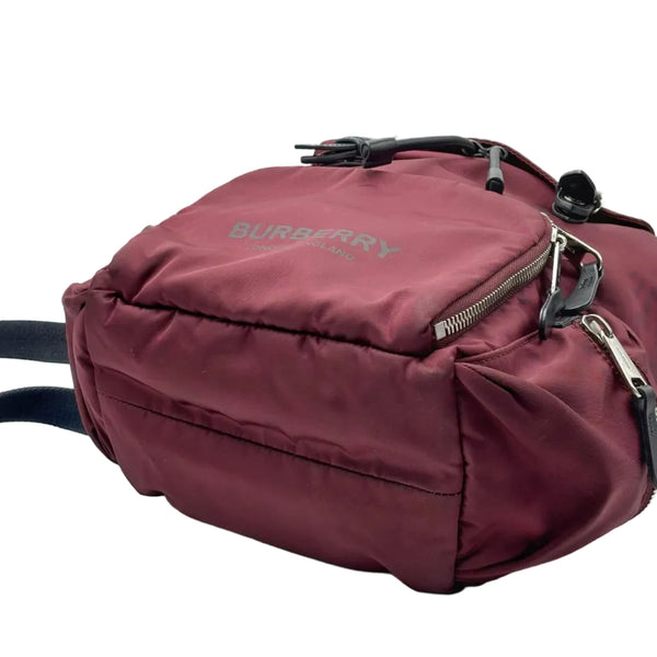 Burberry Nylon Medium Rucksack Backpack Burgundy Red (Pre-owned) KBXYH8K