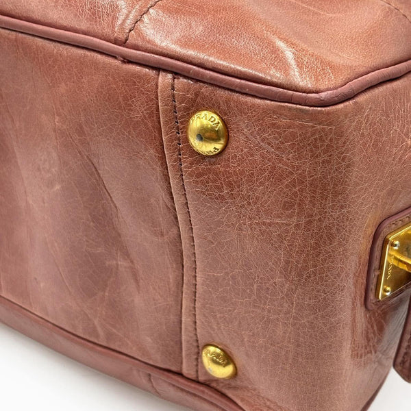 Prada Antico Vitello Shine Leather East/West Satchel Bag (Pre-owned) C8KHRM9