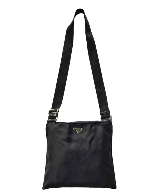 Prada Nylon Black Messenger Crossbody Bag (Pre-owned)