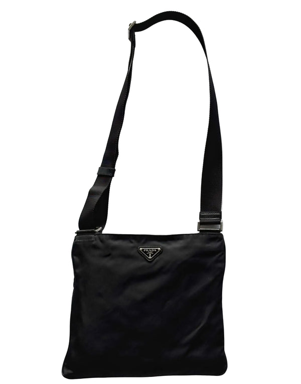 Prada Tessuto Nylon Sport Black Messenger Crossbody Bag (Pre-owned) 29XCYQQ