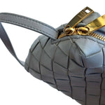 Load image into Gallery viewer, Bottega Veneta Nappa Intrecciato Nodini Mini Crossbody Grey (Pre-owned) KJ2C8R9
