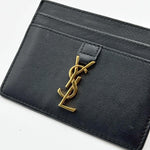 Load image into Gallery viewer, Saint Laurent Black Leather Cardholder (Pre-owned)
