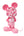 Mickey Mouse (mosaic art style) 40cm Tall (Pink)
