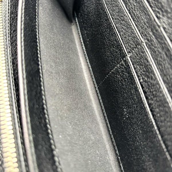 Balenciaga Chevre Gold Metallic Edge Hardware Money Wallet Black (Pre-owned)
