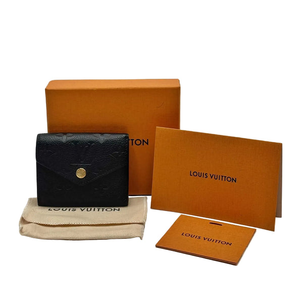 Louis Vuitton Victorine Wallet Black Leather (Like new) VQMY8R2