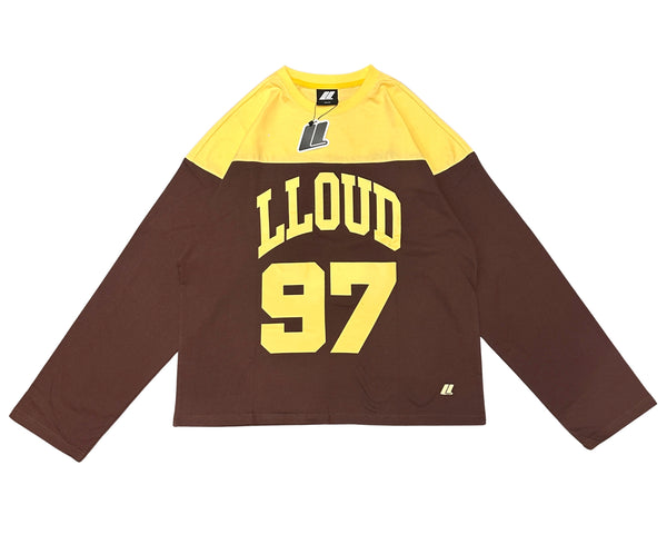 LLOUDGYM Football Longsleeve Tee Yellow Brown