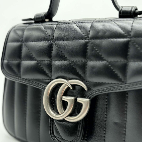 Gucci GG Marmont Matelasse Top Handle Bag Mini (Like new) DRB9DHR