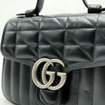 Load image into Gallery viewer, Gucci GG Marmont Matelasse Top Handle Bag Mini (Like new) DRB9DHR

