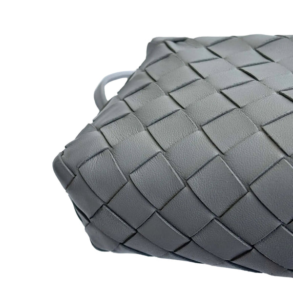 Bottega Veneta Nappa Intrecciato Nodini Mini Crossbody Grey (Pre-owned) KJ2C8R9