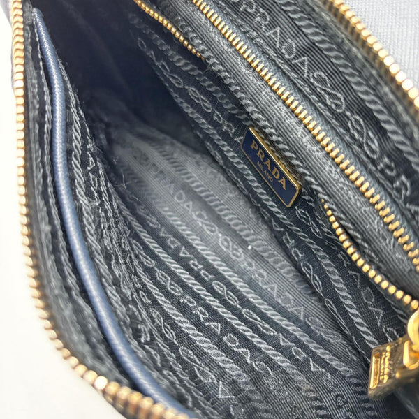 Prada Tessuto Nylon Clutch with Saffiano Trim and Chain Strap (Pre-owned) XHJTVC8