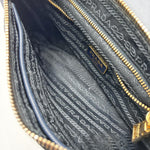 Load image into Gallery viewer, Prada Tessuto Nylon Clutch with Saffiano Trim and Chain Strap (Pre-owned) XHJTVC8
