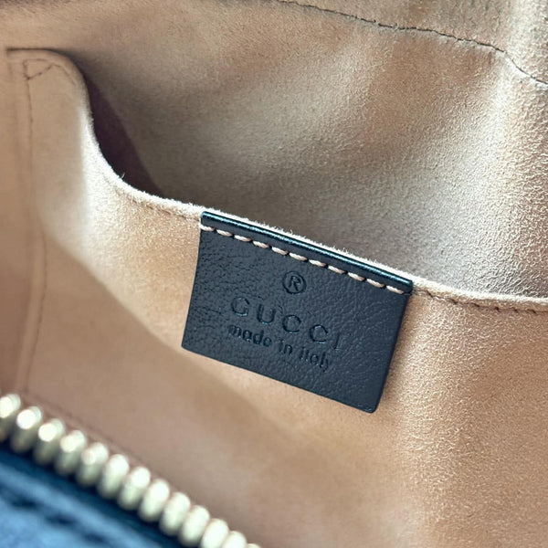 Gucci Beige/Ebony GG Diagonal Quilted Canvas Marmont Small Camera Bag (Like new) VM8BD27