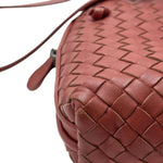 Load image into Gallery viewer, Bottega Veneta Burgundy Intrecciato Woven Nappa Leather Nodini Crossbody Bag (Pre-owned) X4MVWTT
