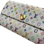 Load image into Gallery viewer, Louis Vuitton White Monogram Multicolor Sarah Wallet (Pre-owned)
