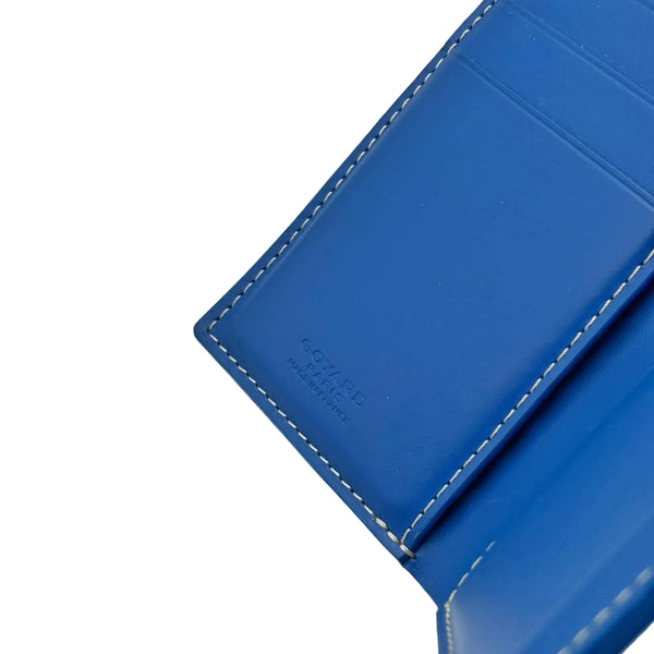 Goyard Saint Pierre Wallet Goyardine Royal Blue Coated Canvas (Like new) VMDG3VK