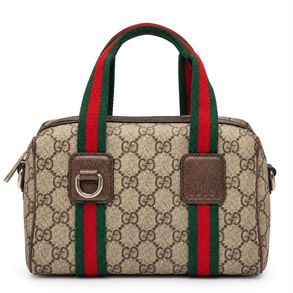 Gucci GG Supreme Web Mini GG Top Handle Bag Beige Ebony New Acero (Like new)