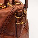 Load image into Gallery viewer, Prada Palissandro Vitello Shine Leather East/West Satchel Bag (Pre-owned)
