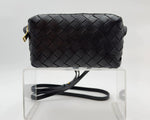 Load image into Gallery viewer, Bottega Veneta Intrecciato Crossbody Bag Gold-tone Black (Like new)
