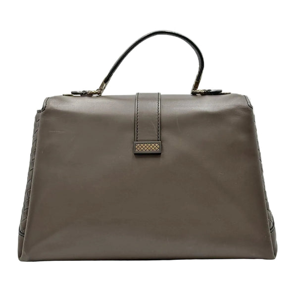 Bottega Veneta  Steel Nappa Small Piazza Bag (Pre-owned) 86T6CYJ