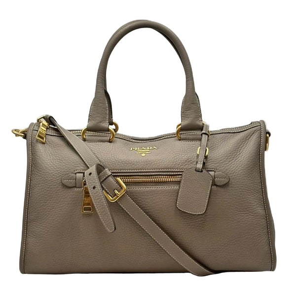 Prada Vitello Daino Shopping Satchel Pomice (Like new) XCRVCQB