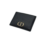 Load image into Gallery viewer, Dior Black Leather 30 Montaigne Card Holder (Pre-owned)
