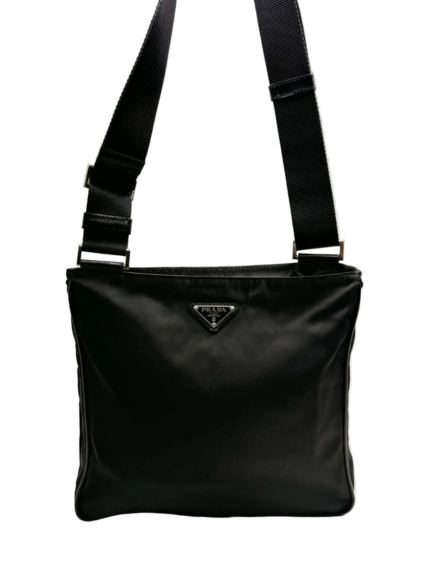 Prada Nylon Shoulder Bag Black (Pre-owned)