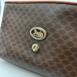 Load image into Gallery viewer, Celine Macadam Canvas Horse Carriage Bag PVC Leather Brown Gold Auth (Pre-owned)
