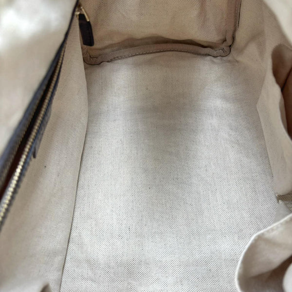 Gucci Beige/Ebony GG Canvas Vintage Web Medium Boston Bag W/ Shoulder Strap (Like new) KMH9DJ8