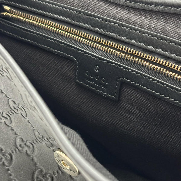 Gucci GG Calfskin Embossed Emblem Arabella Bag Black (26BV87QM)