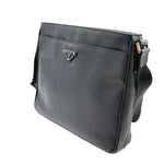 Load image into Gallery viewer, Prada Saffiano Leather Messenger Bag in Navy Blue (Like new)
