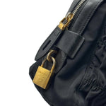Load image into Gallery viewer, Prada Nylon Gaufre Black Handbag Black (Pre-owned) 47BG9W8
