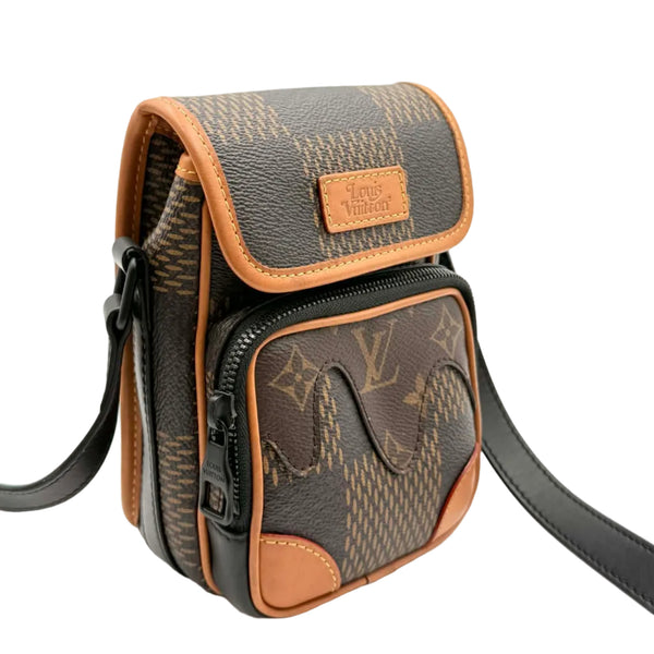 Louis Vuitton x Nigo Amazone Messenger Damier Ebene Giant Nano Brown (Pre-owned)