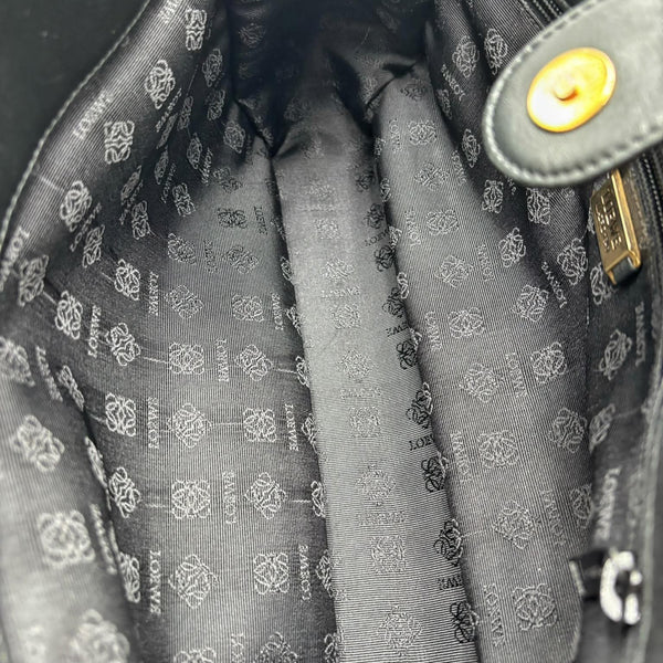 Loewe Anagram Nappa Leather Mini Handbag Black (Pre-owned)