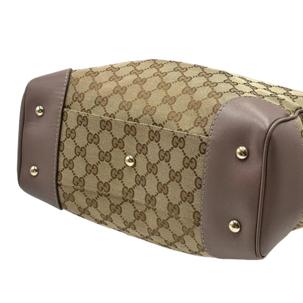 Gucci Beige/Purple GG Canvas Mayfair Tote Bag (Pre-owned) GYTJX8K