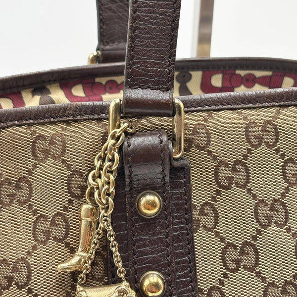 Gucci Monogram Jolicoeur Tote Dark Brown (Pre-owned) 2KHBGRW