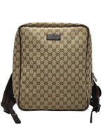 Load image into Gallery viewer, Gucci Monogram Travel Backpack Dark Brown (Like new) JGC24G2

