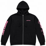 Load image into Gallery viewer, Chrome Hearts  Deadly Doll Pink Cross Scroll Label Zip Up Hoodie
