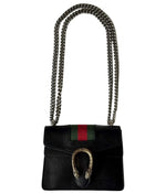 Load image into Gallery viewer, Gucci Dionysus Shoulder Bag Leather/Web Mini Black (Pre-owned) 442VCBJ
