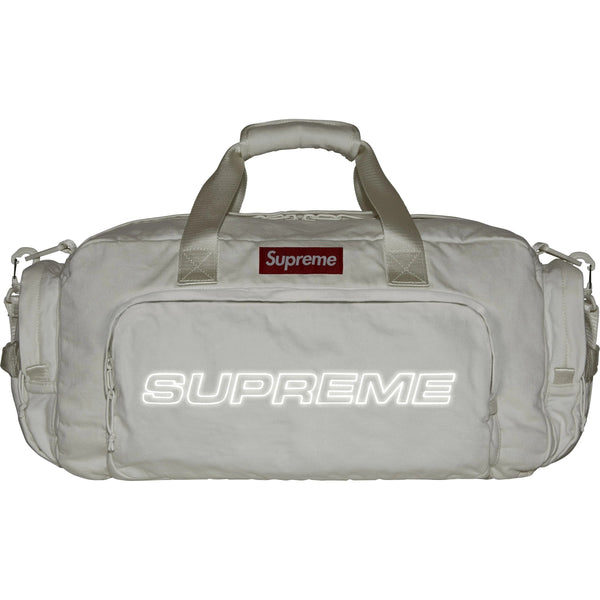 Supreme Denim Duffle Bag White