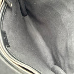 Load image into Gallery viewer, Gucci GG Supreme Monogram Appia Calfskin Web Flat Messenger Bag Black Grey (Like new) 78BGVJY
