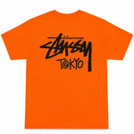 Load image into Gallery viewer, Stussy Stock Logo Tokyo Tee Orange
