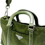 Load image into Gallery viewer, Prada Tessuto Nylon 2-way Olive Green (Like new)

