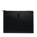 Load image into Gallery viewer, Saint Laurent Grain De Poudre Monogram Monochrome iPad Case Black (Like new) 87VWTG
