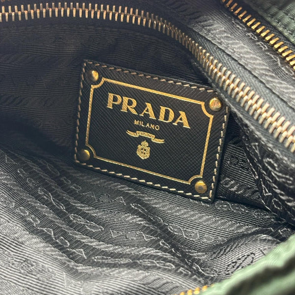 Prada Tessuto Nylon Messenger Bag Dark Green (Pre-owned) R7GH8JB