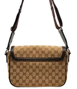 Load image into Gallery viewer, Gucci GG Canvas Crossbody Flap Messenger Bag (Like new) 4J6C7DY
