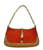 Load image into Gallery viewer, Gucci Jackie Vintage Leather Handbag Orange Suede (Pre-owned) R6HDVKD
